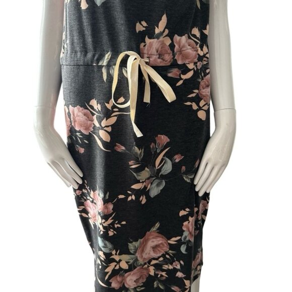 7th Ray Black Floral Midi Dress - Picture 4 of 11
